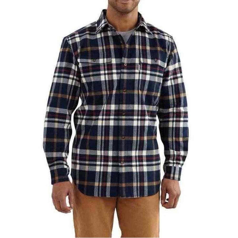 Carhartt Heavy Hubbard Classic Plaid Long Sleeve Shirt NWOT